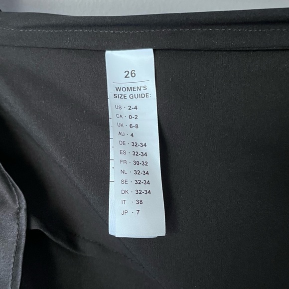 NWOT Lily Silk Wide Leg Classic Fit High Rise Silk Blend Pants Black 26 - Picture 11 of 13